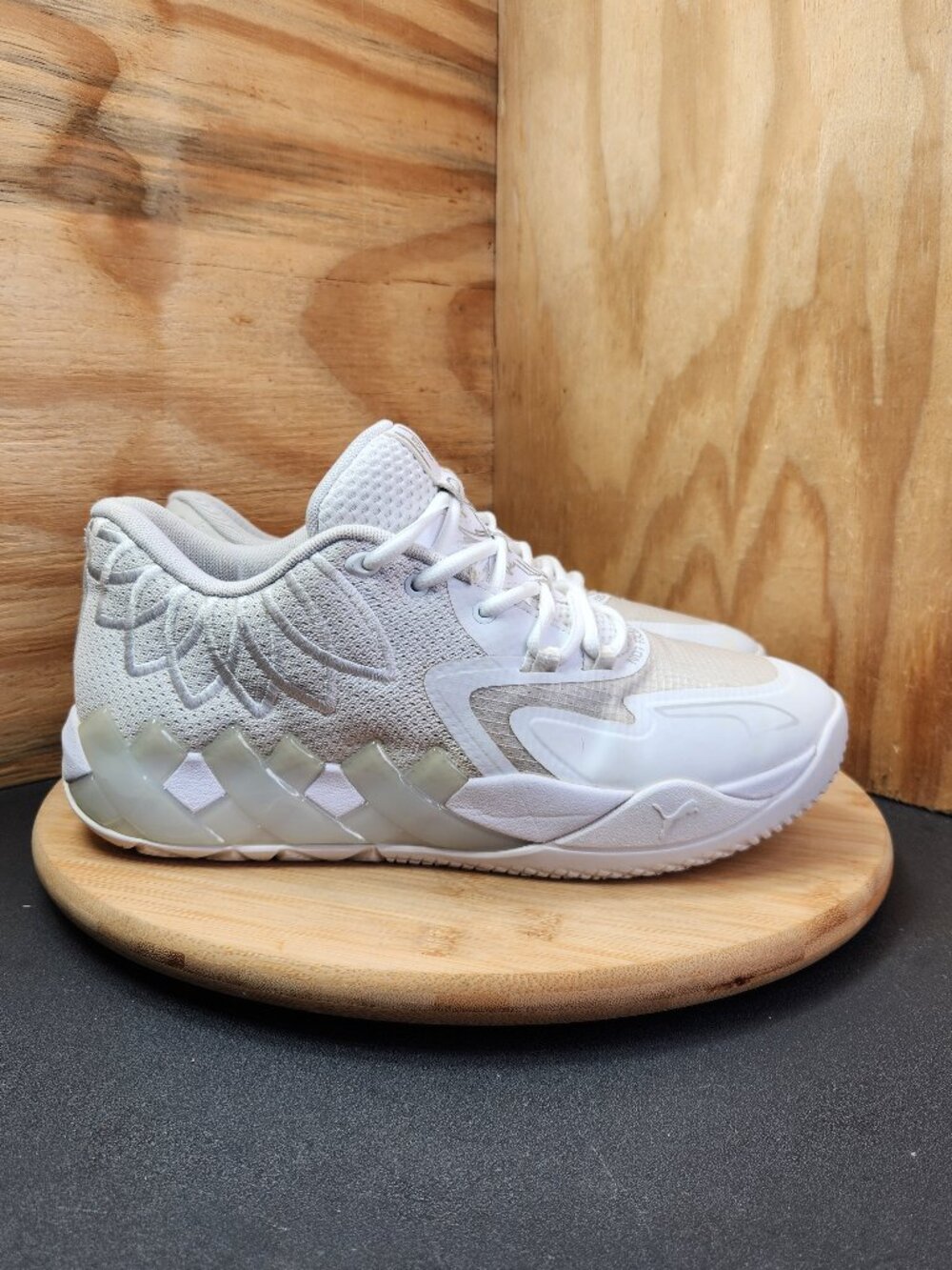PUMA Lamelo Ball MB1 Mens White Basketball Shoes Sneakers Size 9